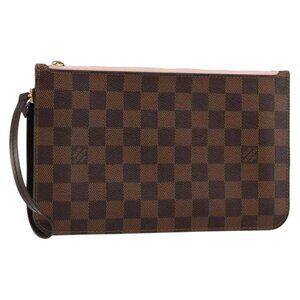 LOUIS VUITTON Damier Ebene Neverfull MM Pouch Pouch LV Auth 148039